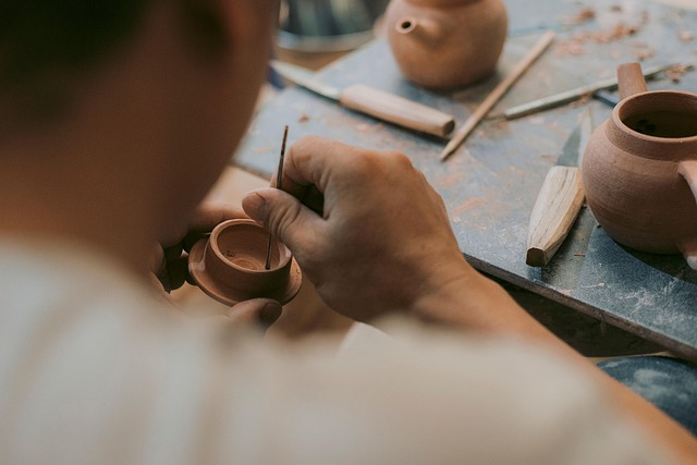 pottery workshop hands clay